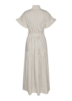 Nellie wide stripe kjole Ivory Neo Noir 